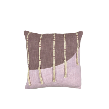 Blushing Blooms Cushion Cover with Tassels