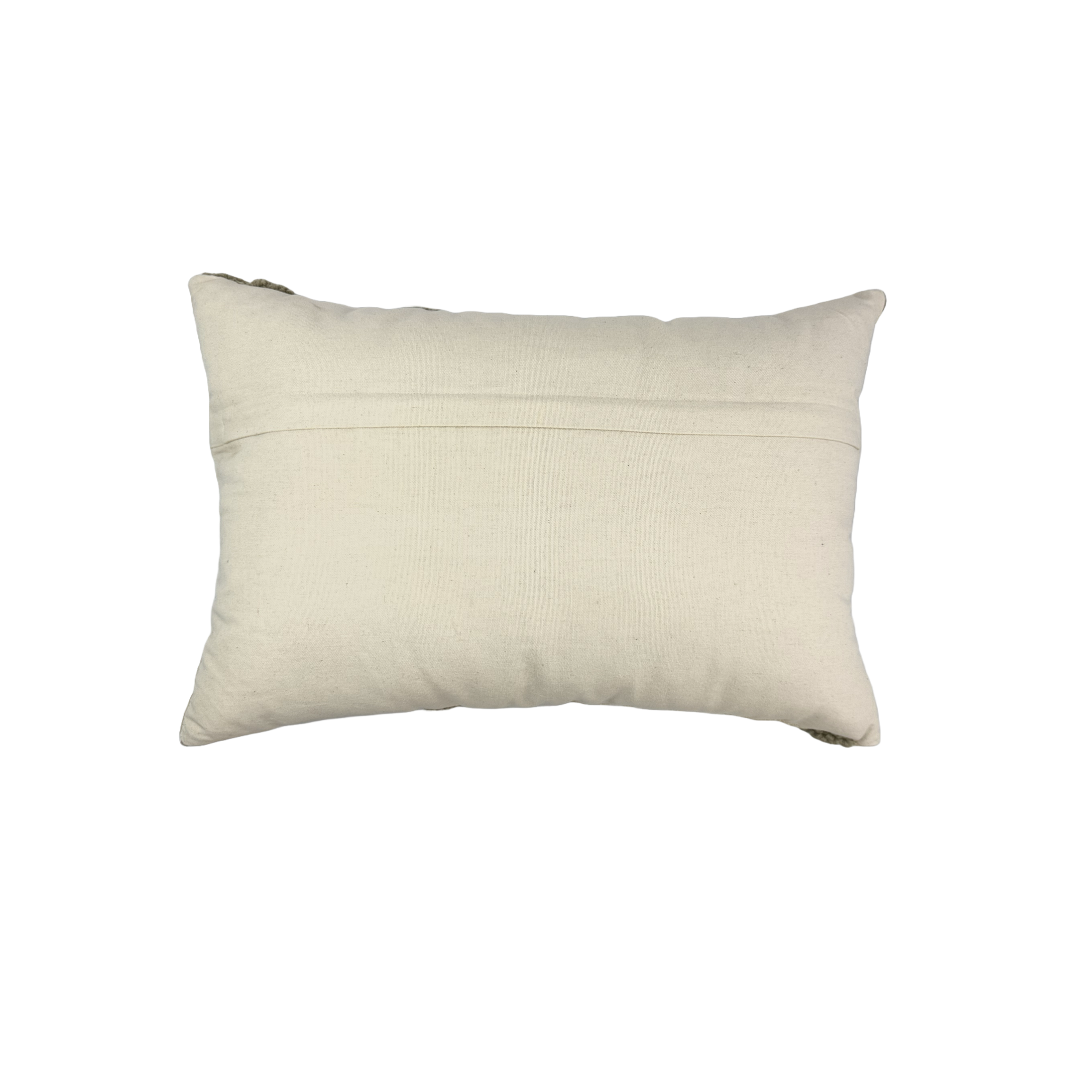 Beige Tufted Boho Textured Cotton Cushion Cover