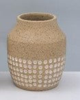 Rustic Tan Dotted Luxury Flower Vase