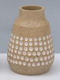 Rustic Tan Dotted Cylindrical Luxury Flower Vase