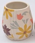 Floral Fantasy Hand Painted Terracotta Vase